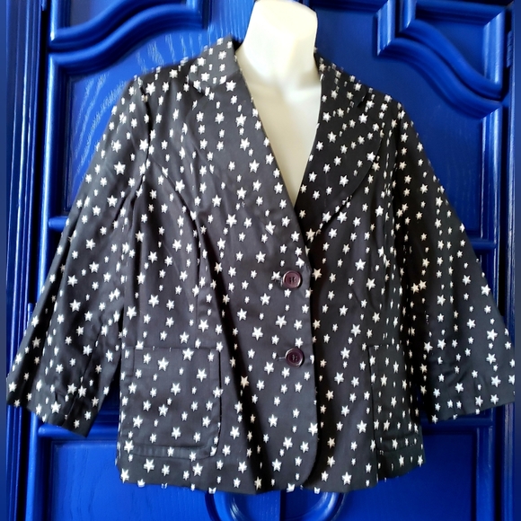 Vintage Star Semi Cropped Blazer Y2K Joan Rivers - Picture 2 of 15